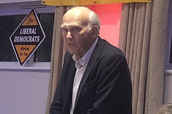 Vince Cable speaking at Maidstone dinner